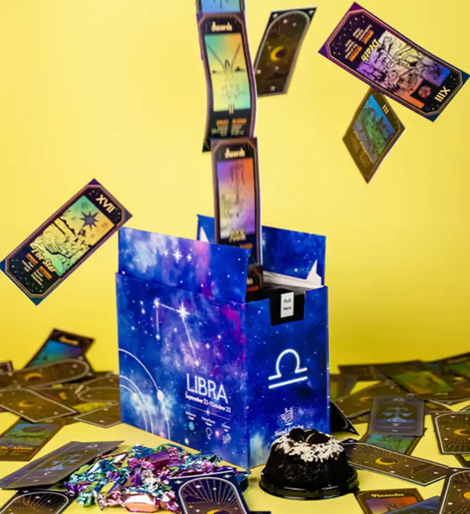 Libra Zodiac Fountain Box with Tarot