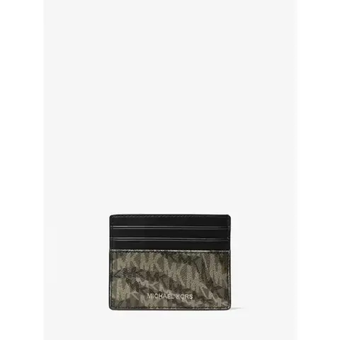 Animal Print Logo Card Case