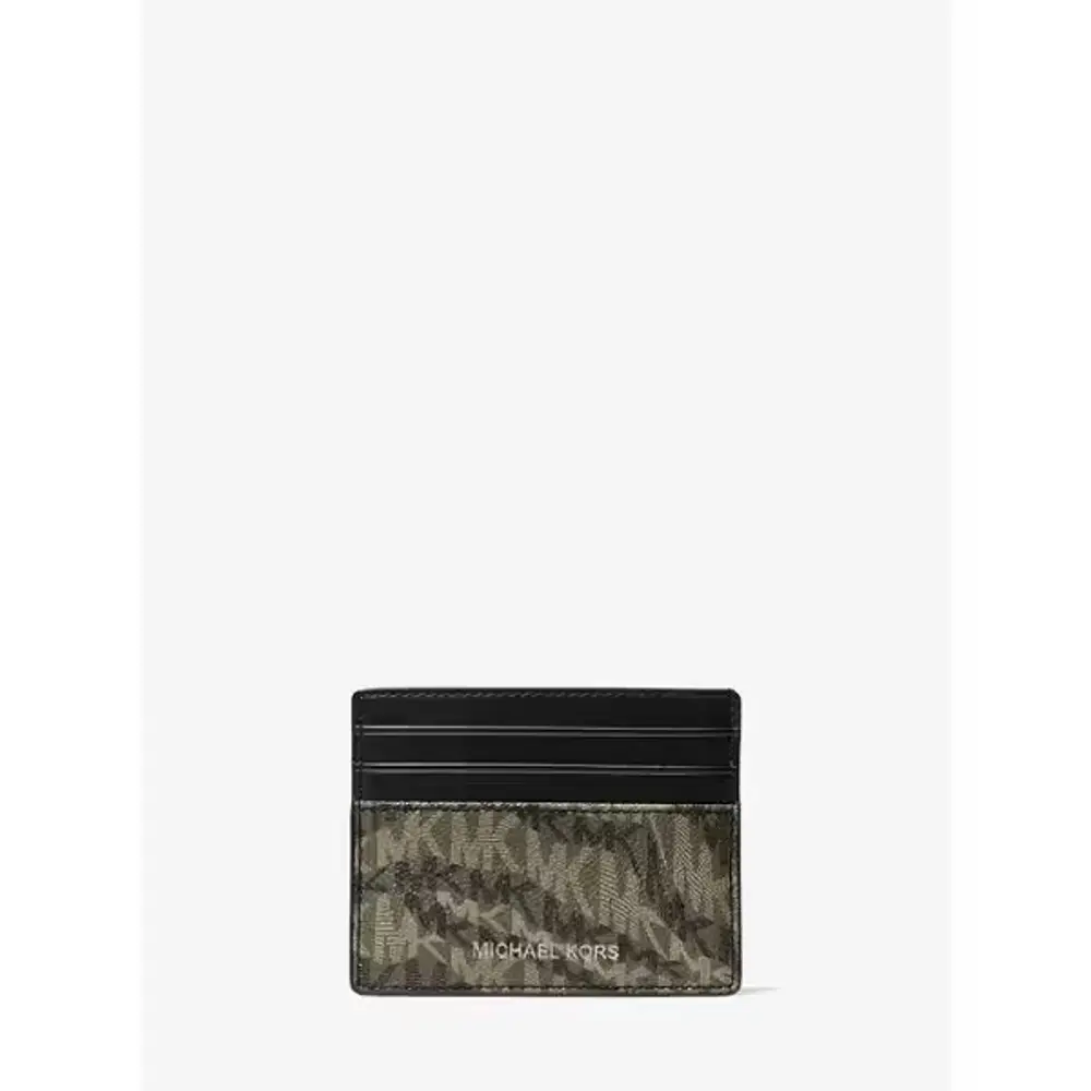 Animal Print Logo Card Case