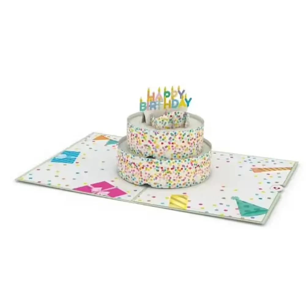 Sprinkles Birthday Cake Pop-Up Card