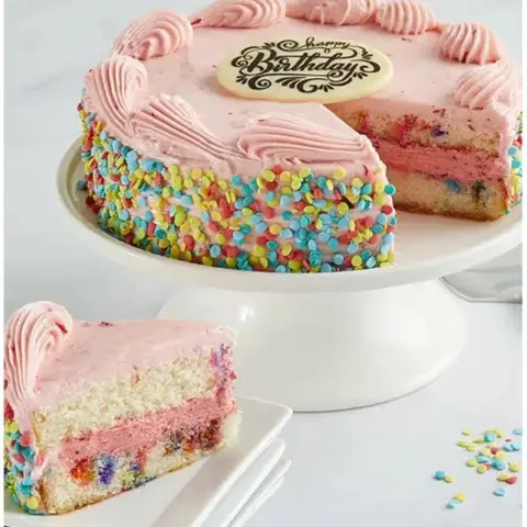 Birthday Strawberry Funfetti Cake