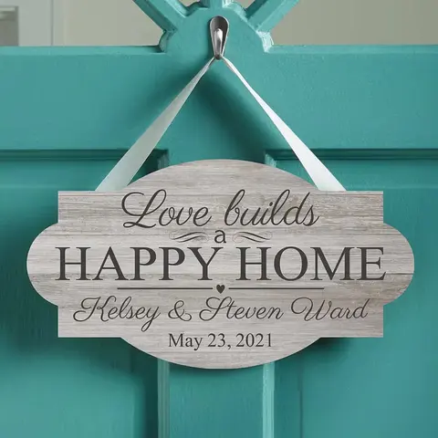 Personalized Love Builds a Home Sign