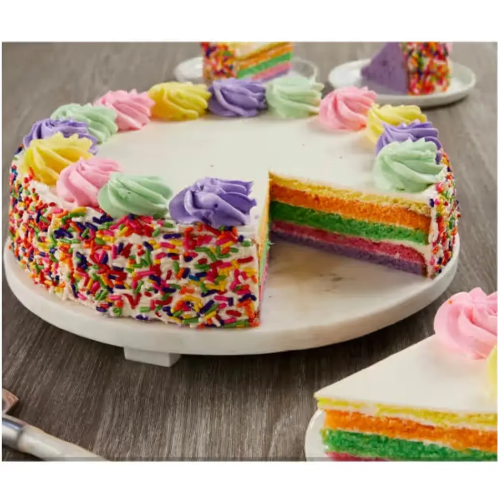 10-Inch Five-Layer Rainbow Cake