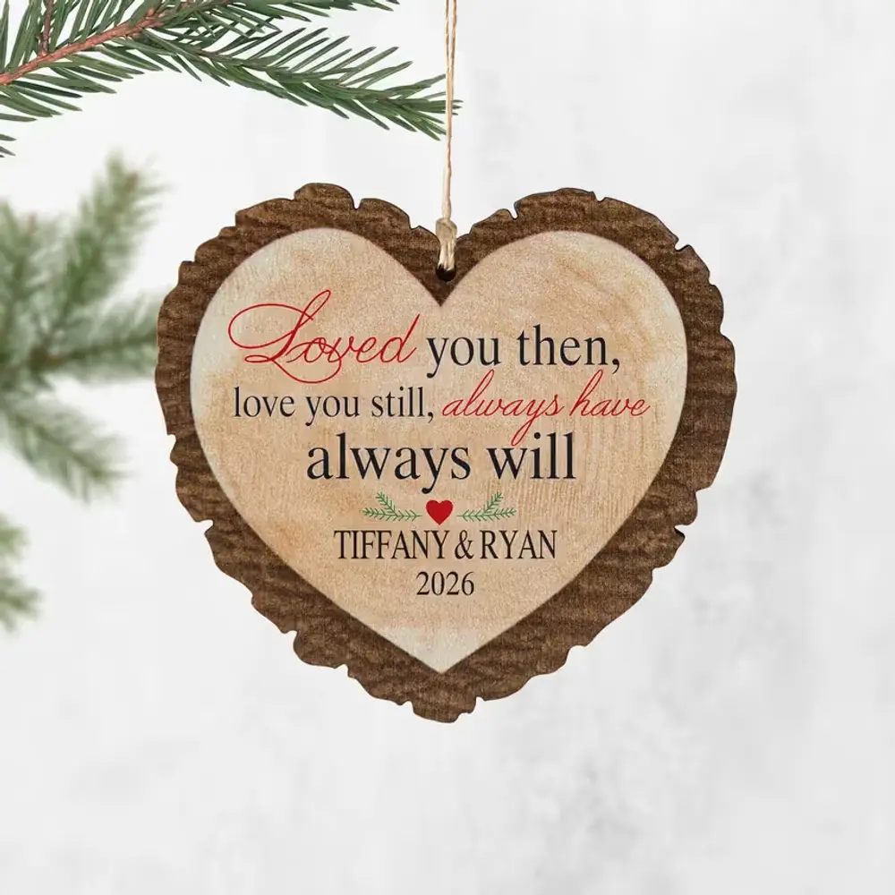 Forever Sweetheart Wood Heart Ornament
