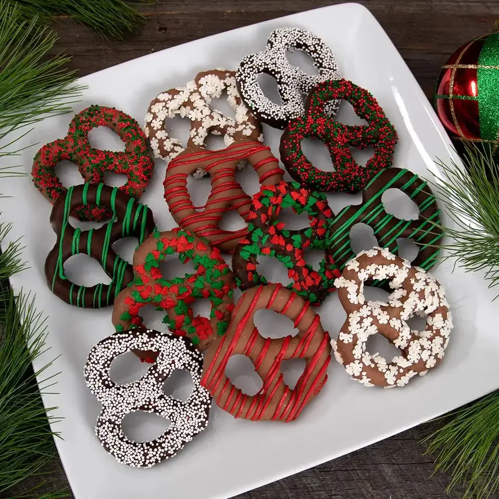 Christmas Chocolate Pretzels