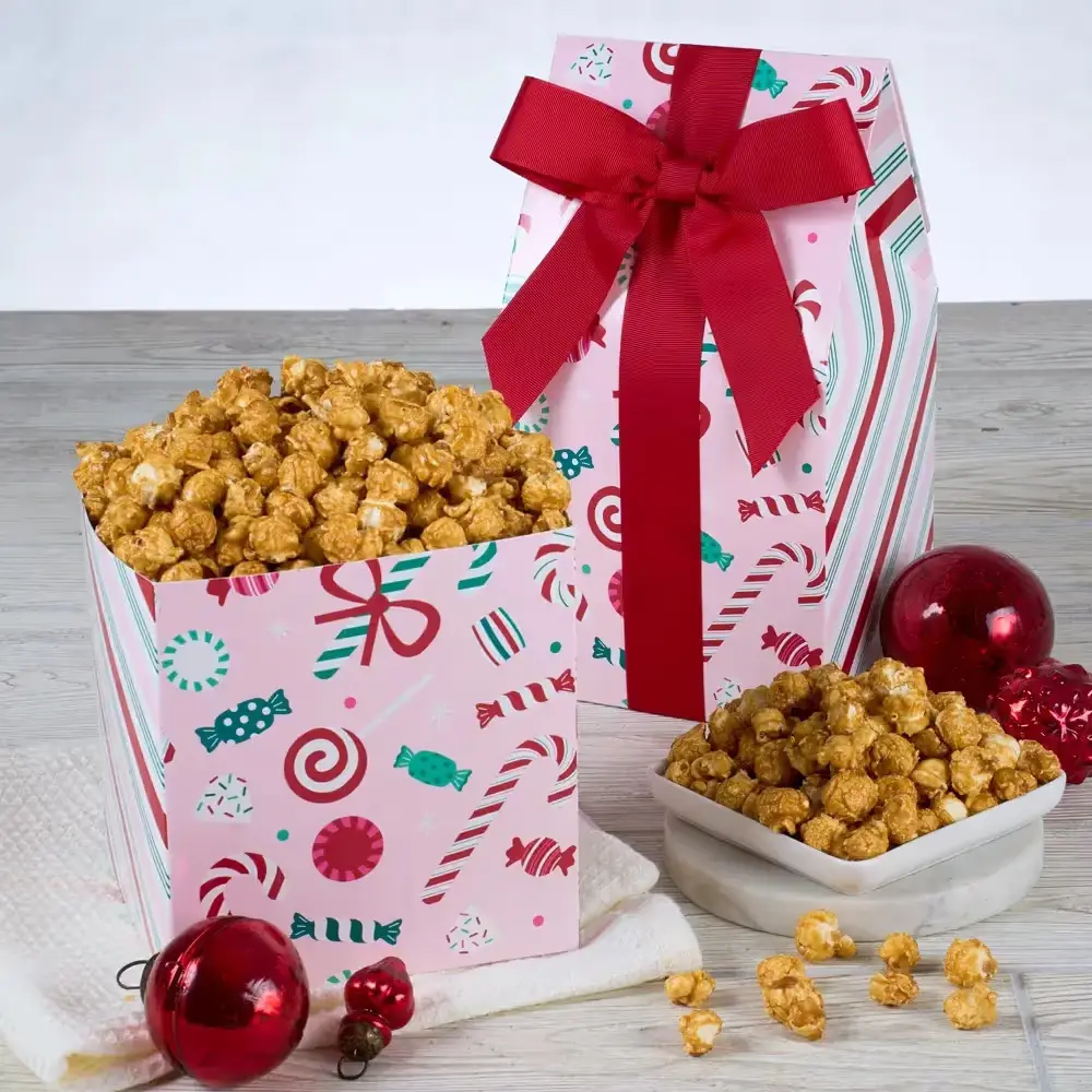 Happy Holidays Caramel Popcorn