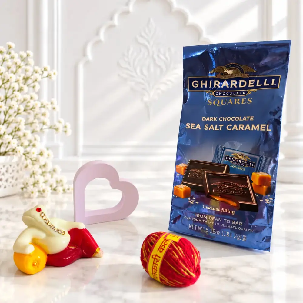 Ganesha Idol & Ghirardelli Squares