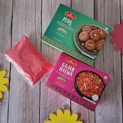 Peda, Gajar Halwa & Gulal