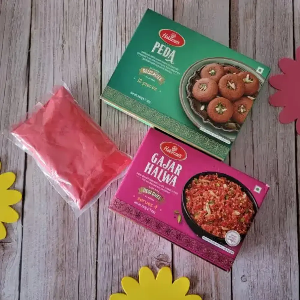 Peda, Gajar Halwa & Gulal