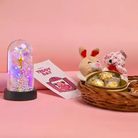 Enchanted Rose & Teddy Day Set