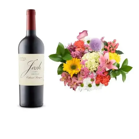 Mixed Flower Bunch & Cabernet