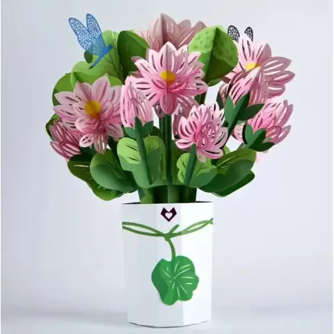 Pop-Up Paper Lotus Bouquet