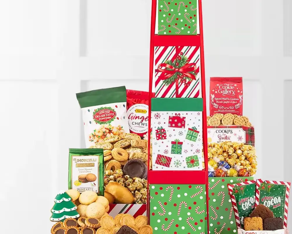 Winter Cheer Holiday Sweets Tower