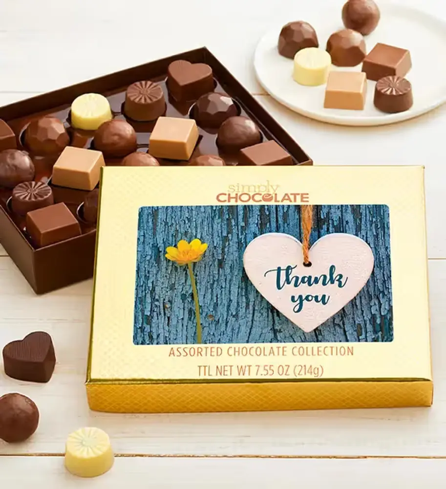 Thank You Heart Chocolate Box, 18 Pc