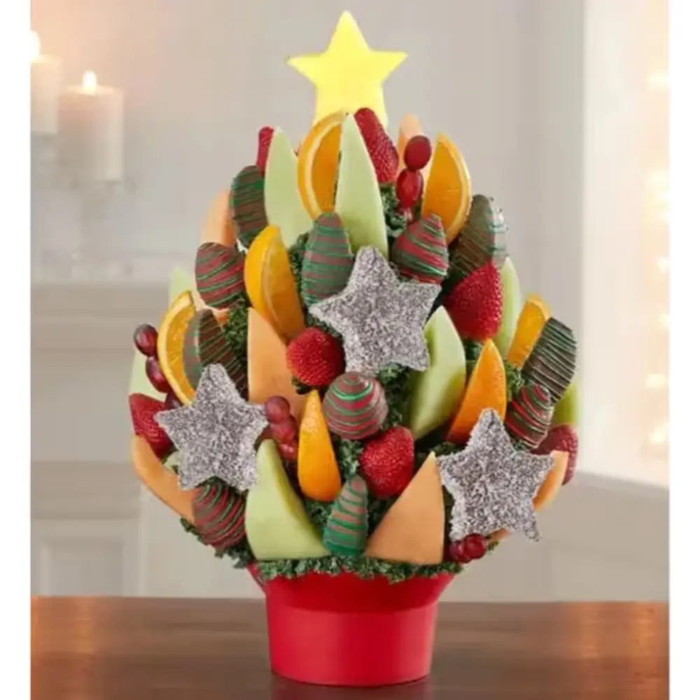 Christmas Tree Fruit Arrangement