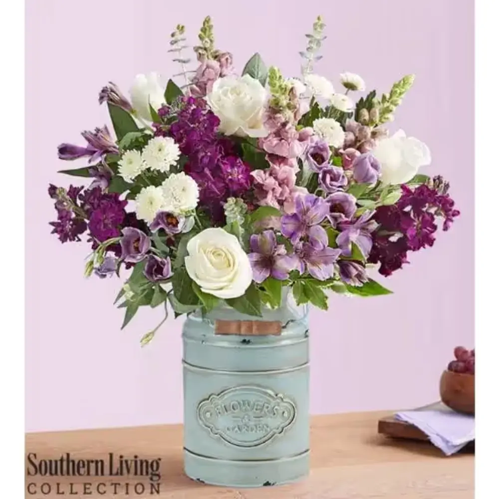 Lilac Farmhouse Bouquet in Milk Jug