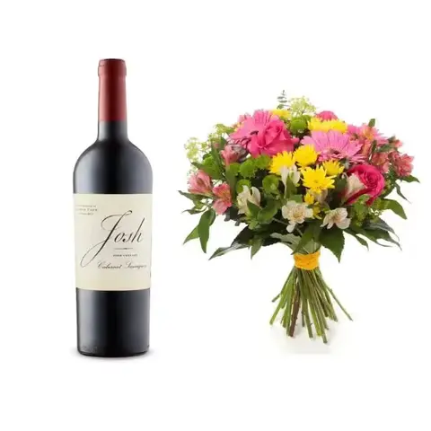 Mixed Flowers & Josh Cellars Cabernet