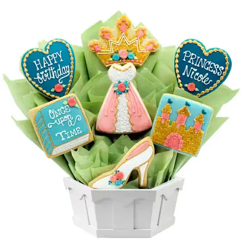 Princess Birthday Cookie Bouquet