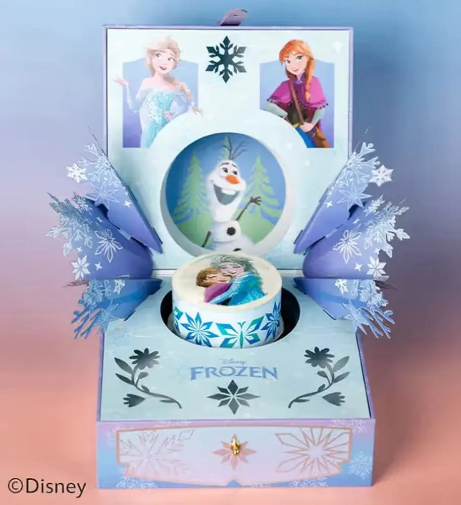 Disney Frozen Pop-Up Box with Blue Raspberry Cake