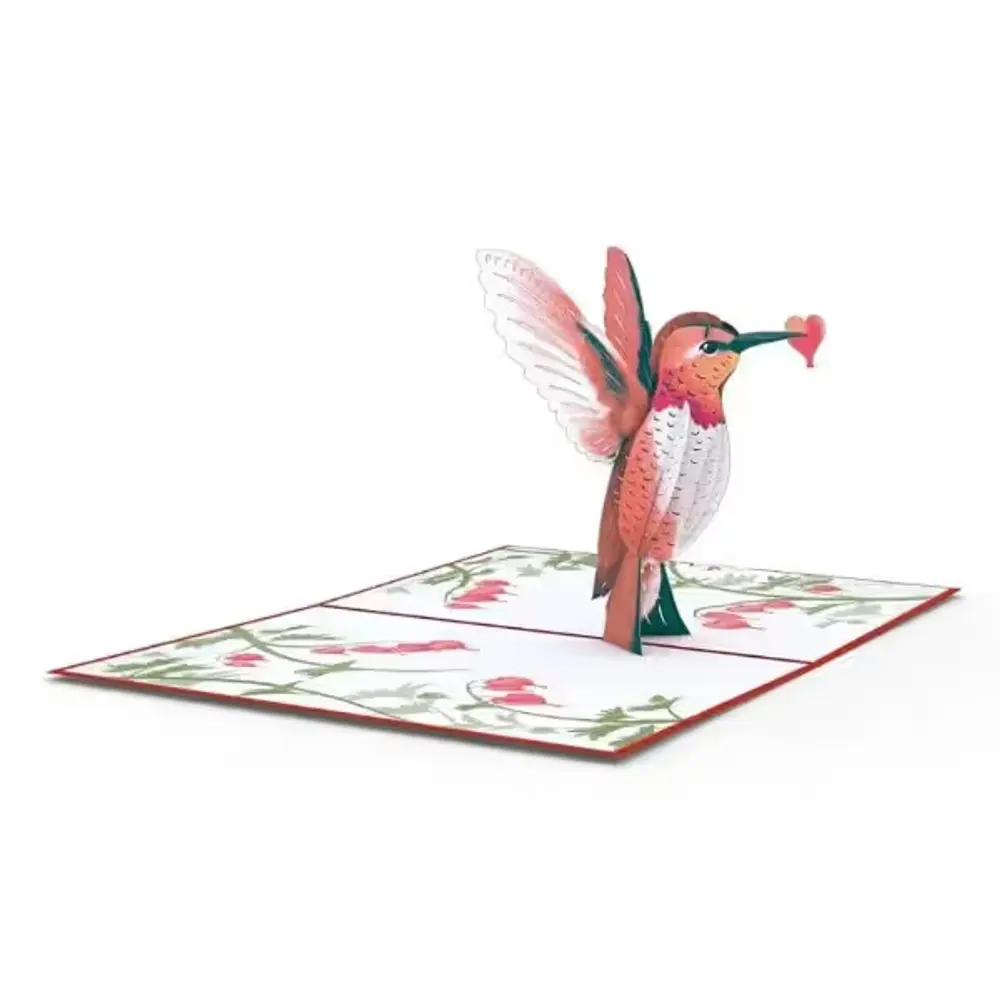 Valentine's Day Hummingbird Pop-Up Card