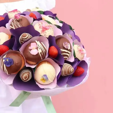 Chocolate Strawberry & Donut Bouquet
