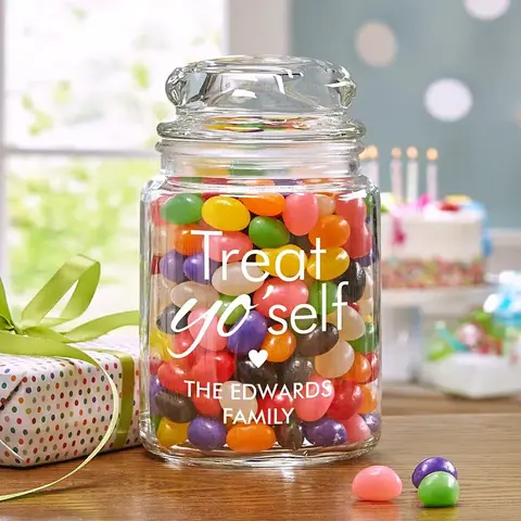Personalized Treat Yo Self Candy Jar