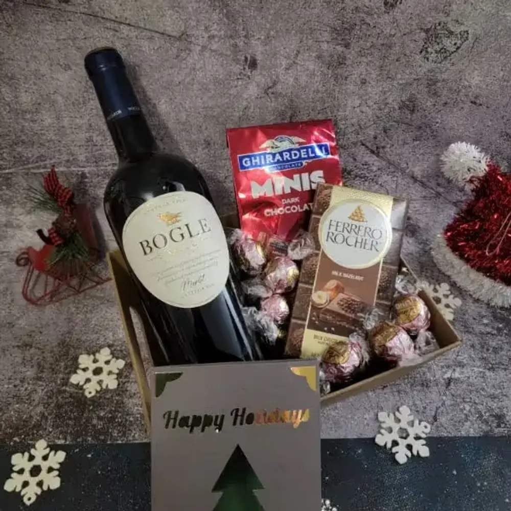 Cabernet & Chocolates with Holiday Card