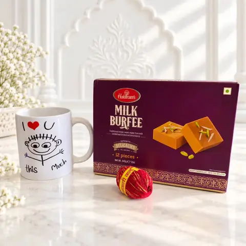Personalized Mug & Milk Burfi