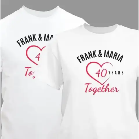 Personalized Years Together T-Shirt
