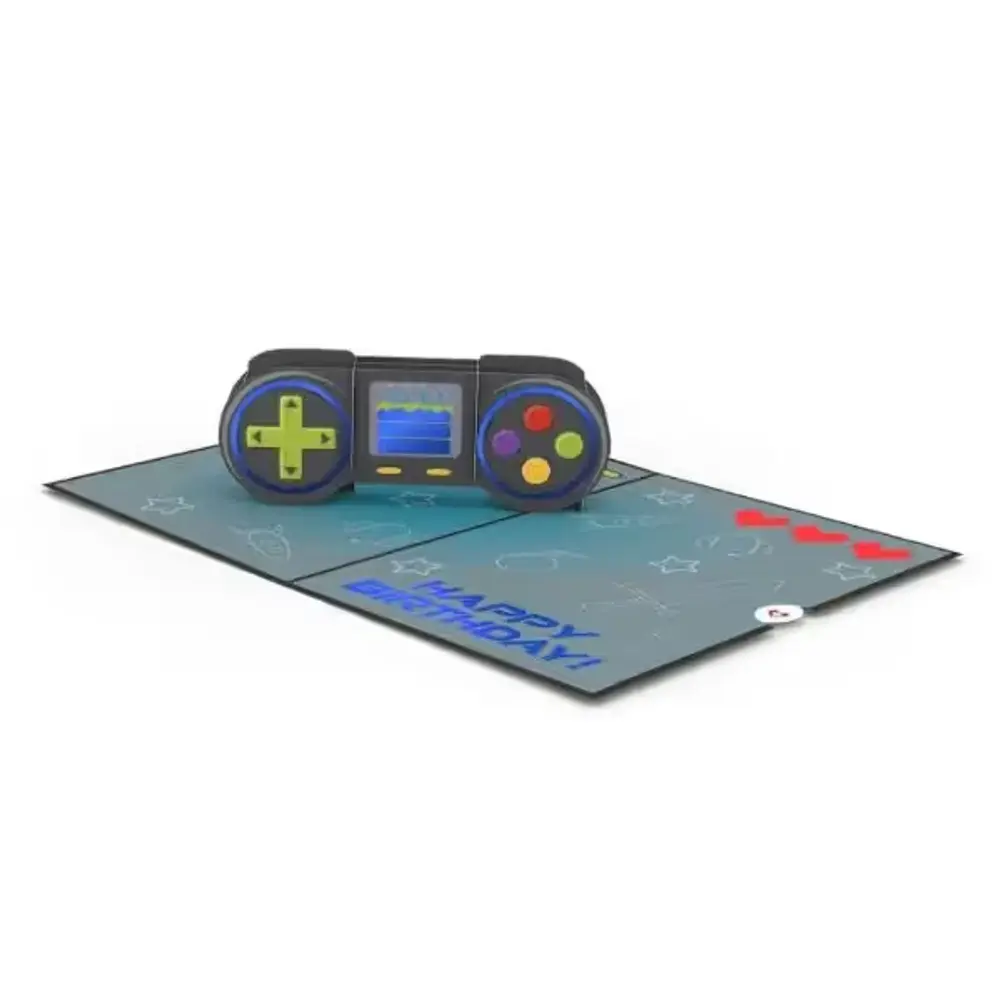 Leveled Up Gamer Birthday Pop-Up Card