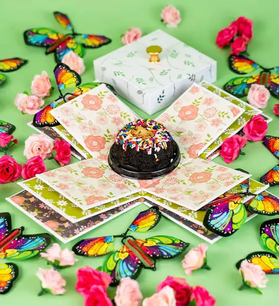 Blossom Box with Butterflies & Cake