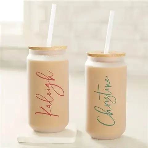 Personalized Script Iced Coffee Tumbler