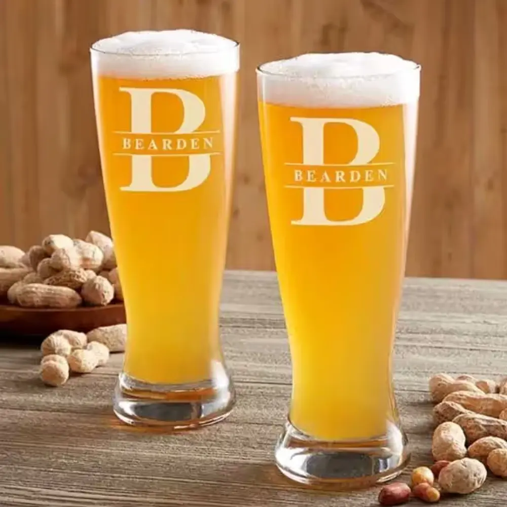 Personalized Last Name Pilsner Glass