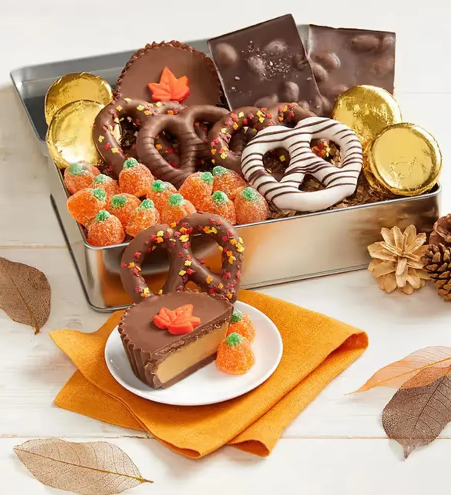 Festive Fall Chocolate Confections Tin