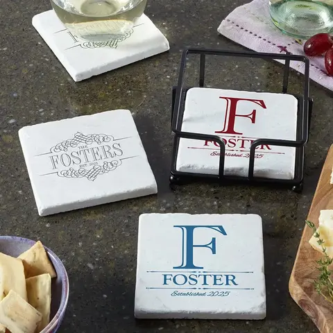 Personalized Tumbled Stone Coasters