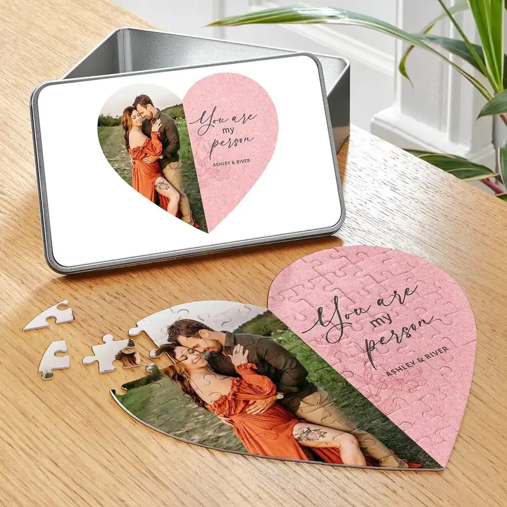 Personalized You Complete Me Heart Puzzle