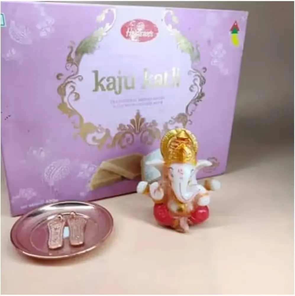 Ganesha Idol, Charan Paduka & Kaju Katli