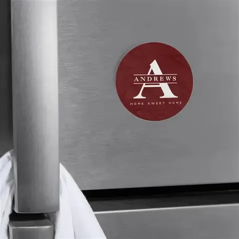 Personalized Last Name Round Magnet