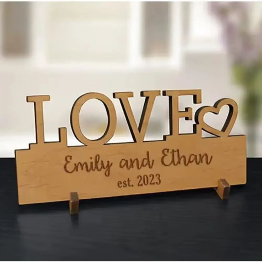 Personalized LOVE Wood Plaque