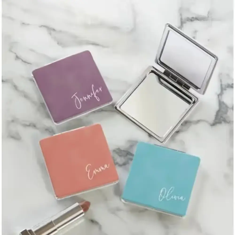 Personalized Script Compact Mirror