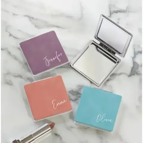 Personalized Script Compact Mirror
