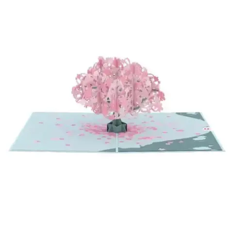 Cherry Blossom Birthday Pop-Up Card