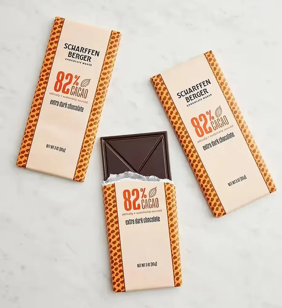 Scharffen Berger 82% Extra Dark Bars, 3 Pack
