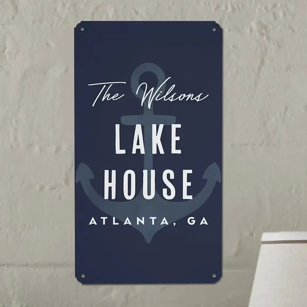 Personalized Home Away From Home Metal Sign