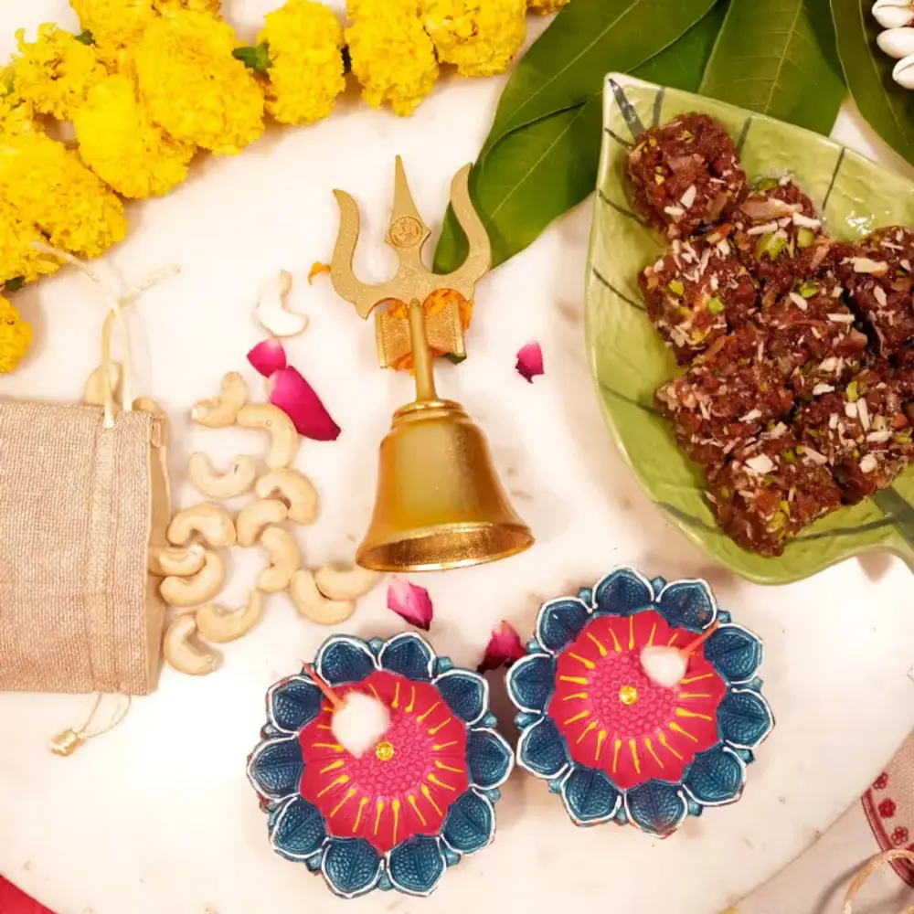 Pooja Bell, Dodha Burfi, Diyas & Cashews