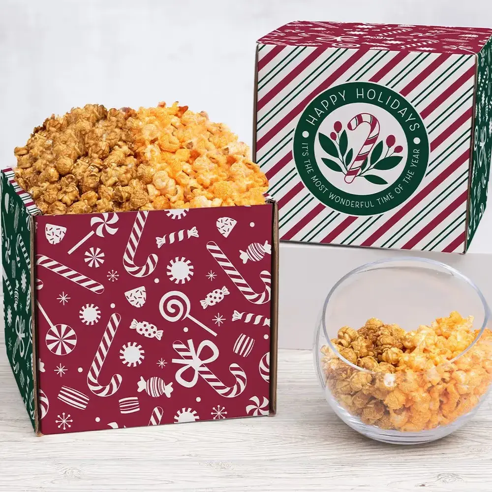 Holly Jolly Cheddar & Caramel Popcorn