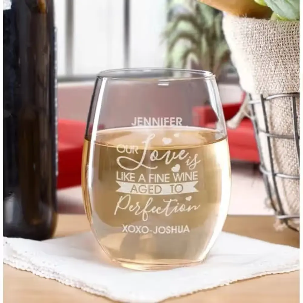 Personalized Fine Wine Love Glass