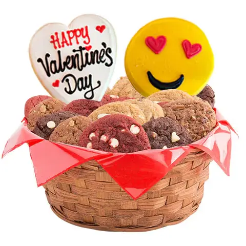 Emoji Love Valentine Cookie Basket