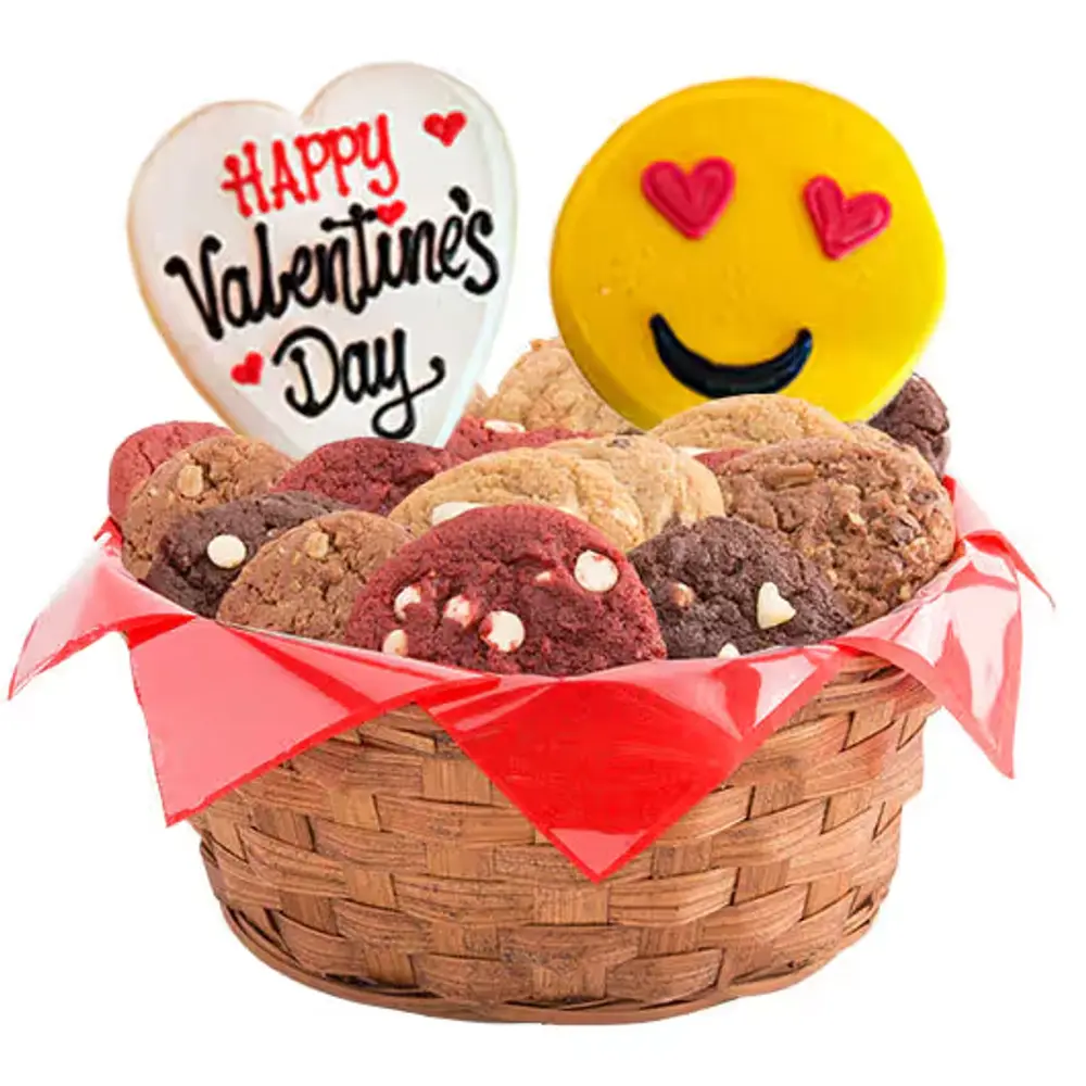 Emoji Love Valentine Cookie Basket