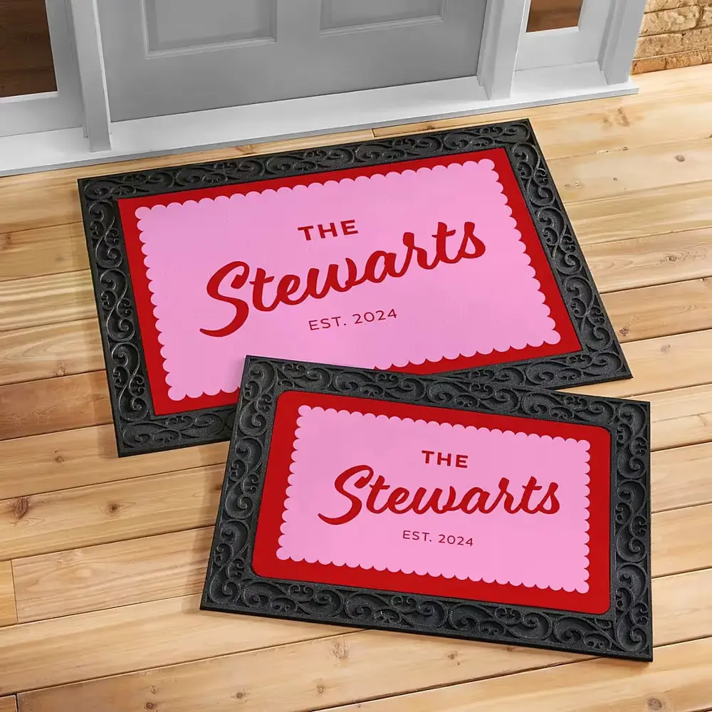 Personalized Retro Welcome Doormat